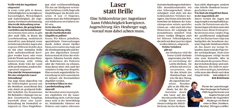 Laser-Statt-Brille