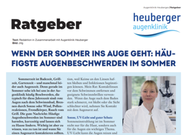 Wenn der Sommer ins Auge geht: häufigste Augenbeschwerden im Sommer