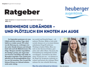 Brennende Lidränder – und plötzlich ein Knoten am Auge